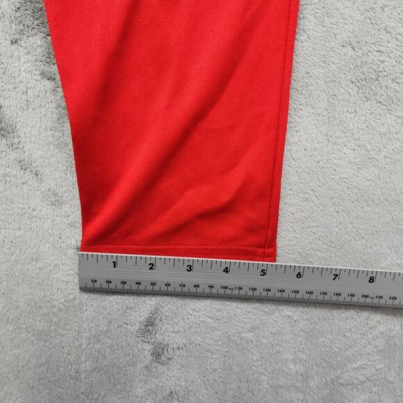 NEW Under Armour Pants Womens S Red White UA Knit Warm Up Team Zip Ankle Gym - Picture 16 of 16
